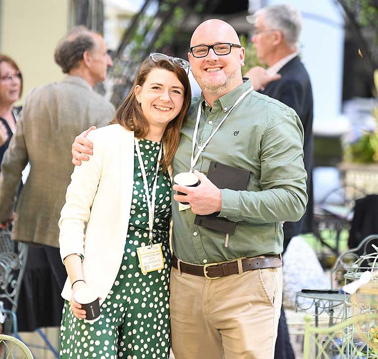 a couple at the Solex Exhibitor
